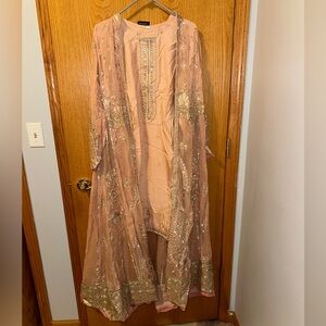 Pakistani long gown dress